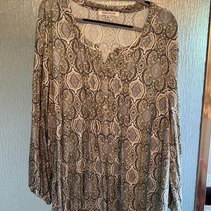 Rose + Olive Long Sleeve Popover